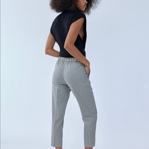 Babaton Cohen Pant Blk/Espce Mini Htooth Size 4 - Picture 6 of 10